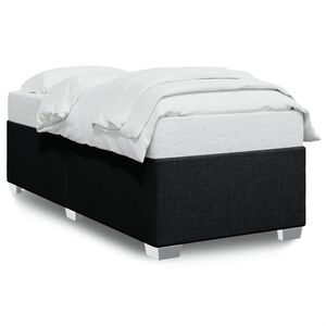 vidaXL Estrutura de cama sem colch&atilde;o 90x190 cm tecido preto