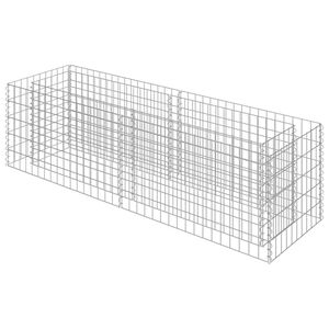 vidaXL Canteiro elevado/cesto gabi&atilde;o 180x50x50 cm a&ccedil;o galvanizado