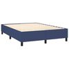 vidaXL Cama box spring c/ colch&atilde;o e LED 140x200 cm tecido azul