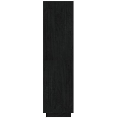vidaXL Estante/divisória 40x35x135 cm pinho maciço preto
