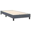 vidaXL Cama box spring c/ colch&atilde;o e LED 100x210 cm veludo cinzento-escuro