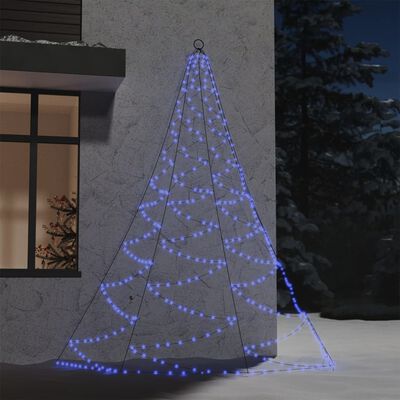 vidaXL Árvore de Natal parede 260 luzes LED 3 m int/ext azul