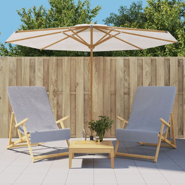 vidaXL Toalhas de praia 2 pcs 60x135 cm tecido 400 GSM cinzento