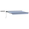 vidaXL Toldo Retr&aacute;til El&eacute;trico Azul, Branco, Antracite 2,5 x 2 m