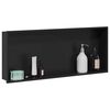 vidaXL Nichos de Chuveiro Preto 75 x 30 x 9.5 cm Aço inoxidável