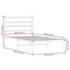 vidaXL Estrutura de cama sem colch&atilde;o 100x190 cm metal carvalho sonoma