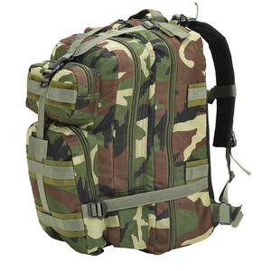 vidaXL Mochila estilo ex&eacute;rcito 50 L camuflagem