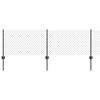 vidaXL Cerca com Poste Cinzeto 0,6 x 10 m A&ccedil;o e PVC