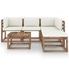 vidaxL 6 pcs conjunto lounge de paletes c/ almofad&otilde;es pinho impregnado