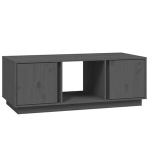 vidaXL Mesa de centro 110x50x40 cm madeira de pinho maci&ccedil;a cinzento