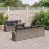 vidaXL Conjunto de Sof&aacute; de Jardim 8 pcs Cinzeto Rattan Sint&eacute;tico