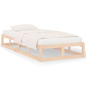 vidaXL Estrutura de cama pequena solteiro 75x190 cm madeira maci&ccedil;a