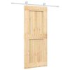 vidaXL Porta Deslizante Natural e Branco 85 x 210 cm