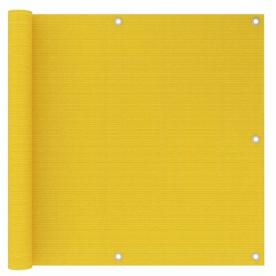 vidaXL Tela de varanda 90x500 cm PEAD amarelo