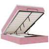 vidaXL Cama otomana com colch&atilde;o 120x190 cm veludo rosa