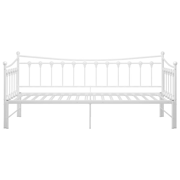 vidaXL Estrutura sofá-cama de puxar 90x200 cm metal branco