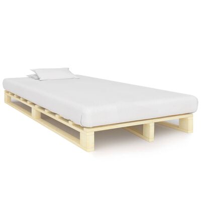 vidaXL Estrutura de cama em paletes pinho maciço 120x200 cm