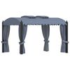 vidaXL Gazebo com cortinas 3x4 m a&ccedil;o antracite