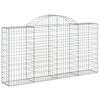 vidaXL Cestos gabi&atilde;o arqueados 14 pcs 200x30x100/120 ferro galvanizado