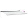 vidaXL Toldo retr&aacute;til manual com luzes LEDs 600x350cm antracite/branco