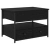 vidaXL Mesa de centro Carvalho Preto 70 x 50 x 54.5 cm