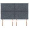 vidaXL Cabeceira Cinza Escuro 144 cm Veludo