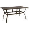 vidaXL Mesa de jardim 140x80x72 cm a&ccedil;o castanho