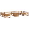 vidaXL Conjunto de Sof&aacute;s para Exterior 11 pcs Natural