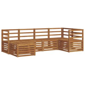vidaXL Conjunto de Sof&aacute; Sectional 6 pcs Natural