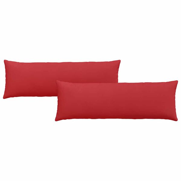 vidaXL Travesseiros de Sofá 2 pcs Vermelho 120 x 40 cm tecido