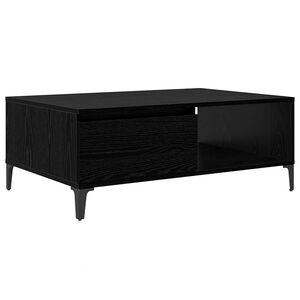 vidaXL Mesa de centro Carvalho preto 90 x 60 x 35 cm