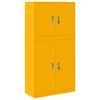 vidaXL Arm&aacute;rio de arruma&ccedil;&atilde;o 2 unid. Amarelo-Mostarda 90 x 40 x 175 cm