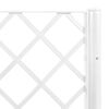 vidaXL Vaso/floreira de jardim c/ treli&ccedil;a 80x40x142 cm PP branco