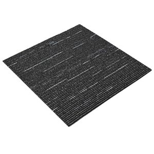 vidaXL Azulejo de Carpete Listrado Preto 50 x 50 cm 36 unid.
