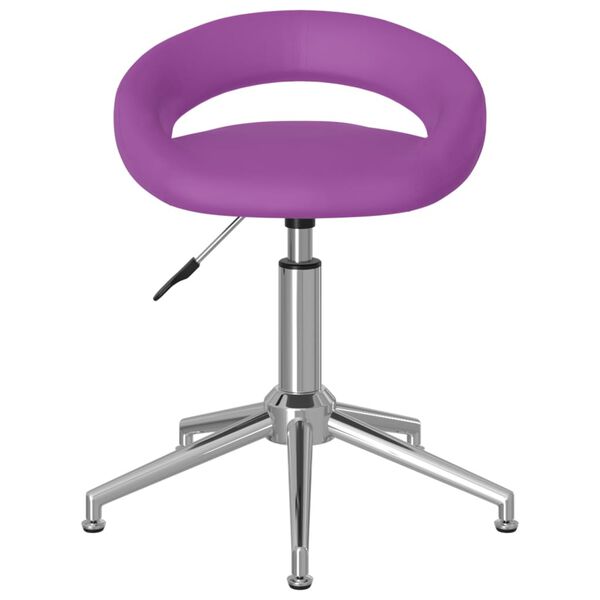 vidaXL Cadeiras de jantar girat&oacute;rias 2 pcs couro artificial roxo