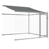vidaXL Jaula para c&atilde;o com telhado/portas 8x2x2 m a&ccedil;o galvanizado cinza