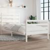 vidaXL Estrutura de cama 100x200 cm pinho maciço branco