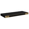 vidaXL Prateleira de parede suspensa 60x23,5x3,8 cm MDF preto