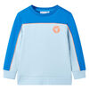 Sweatshirt para crian&ccedil;a azul-brilhante e azul-claro 104