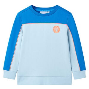 vidaXL Sweatshirt para crian&ccedil;a azul-brilhante e azul-claro 104