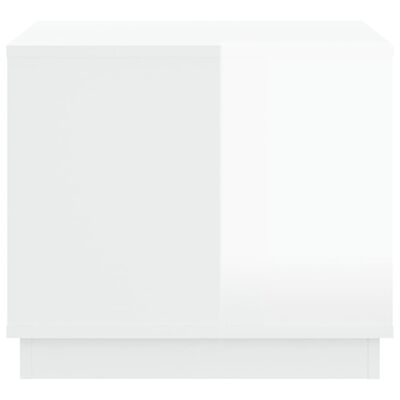 vidaXL Mesa de centro 51x50x44 cm derivados madeira branco brilhante