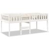 vidaXL Cama de crian&ccedil;a sem colch&atilde;o 90x190 cm pinho maci&ccedil;o branco
