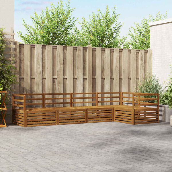 vidaXL Conjunto de Sof&aacute;s para Exterior 5 pcs Natural