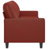 vidaXL Sof&aacute; de 3 lugares 180 cm couro artificial vermelho tinto