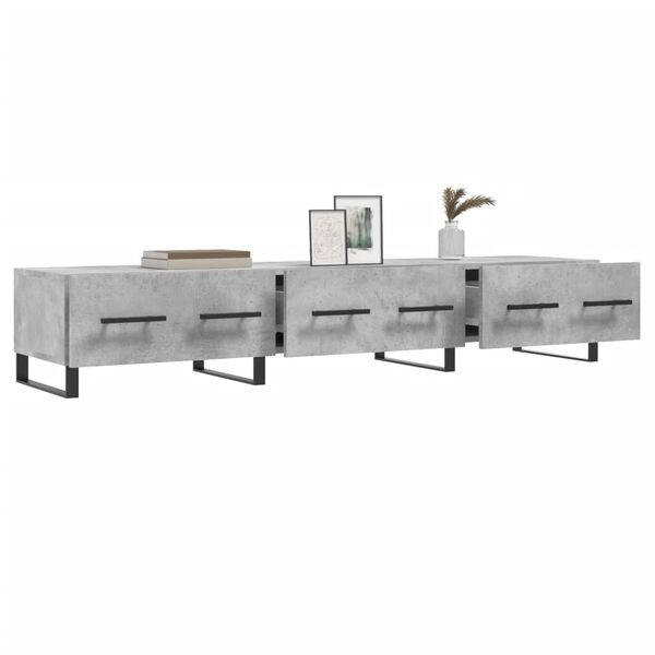 vidaXL Móvel de TV 150x36x30 cm derivados de madeira cinzento cimento