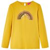 T-shirt de manga comprida para crian&ccedil;a cor ocre 128