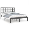 vidaXL Estrutura de cama 140x190 cm madeira maci&ccedil;a cinzento