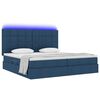 vidaXL Cama com arruma&ccedil;&atilde;o e LED com led Azul 200 x 200 cm Poli&eacute;ster