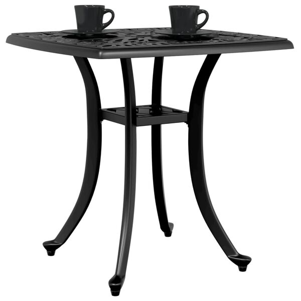 vidaXL Mesa de jardim 53x53x53 cm alumínio fundido preto