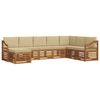 vidaXL Conjunto de Sof&aacute; Sectional com almofada 8 pcs Natural e Bege